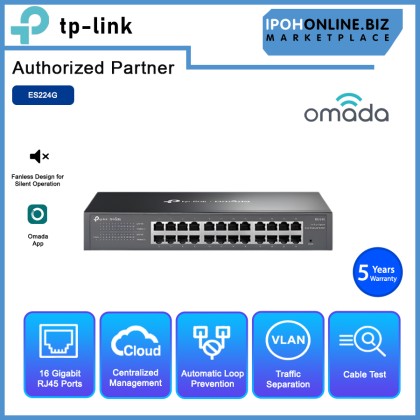 TP-LINK ES224G OMADA 24-PORT GIGABIT EASY MANAGED SWITCH